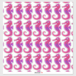 Neon Seahorse (stickers) contour Sticker