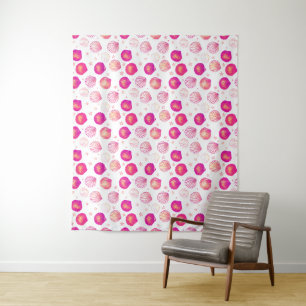 Neon Seashells – Naadloos kustpatroon Wandkleed