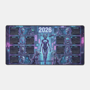 Neon Sentinel 2026 – Cyberpunk Android & Robo-Huis Bureaumat