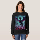 Neon Shadow Dragon-Bat Sweatshirt T-Shirt Design. (Devant entier)
