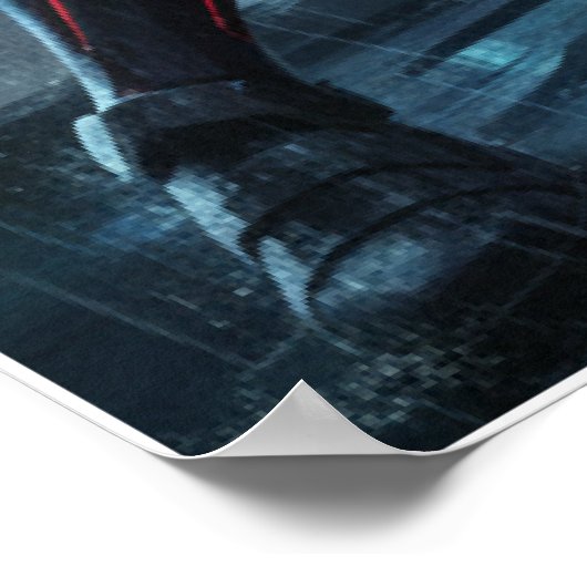 Neon Shadow Samurai Art Poster (Coin)