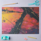 Neon Shatter: Fractured Abstract Flow Decoupage Tissuepapier (Craft)