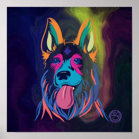 Neon Shepard Poster (Devant)