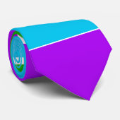 Neon Sherbet Stripes Stropdas (Opgerold)