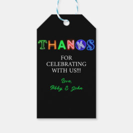 Neon Sign Glow in the Dark Party Dankjewel geschen Cadeaulabel
