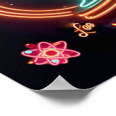 Neon Sign Space Age Atomic Martini Cocktails Print (Hoek)