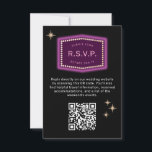 Neon Sign Vegas Mariage QR code Online RSVP<br><div class="desc">Inspirée par les néons emblématiques de l'ancien Las Vegas, cette carte de réponse d'invitation de mariage de destination est un clin d'oeil coloré et amusant à cette histoire et donne à vos invités un sens de cette nostalgique vedette de Vegas. N'oubliez pas de personnaliser avec votre date RSVP et de...</div>
