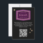 Neon Sign Vegas Mariage QR code Online RSVP<br><div class="desc">Inspirée par les néons emblématiques de l'ancien Las Vegas, cette carte de réponse d'invitation de mariage de destination est un clin d'oeil coloré et amusant à cette histoire et donne à vos invités un sens de cette nostalgique vedette de Vegas. N'oubliez pas de personnaliser avec votre date RSVP et de...</div>