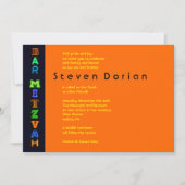 NEON SIGNS Bar Bat mitzvah Invitation (Devant)