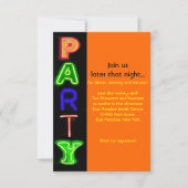 NEON SIGNS Bar Bat Mitzvah Uitnodiging (Voorkant)