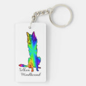 Neon Silken Windhound Sleutelhanger (achterkant)