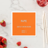 Neon Sinaasappel Aangepaste Papieren servetten (Insitu)