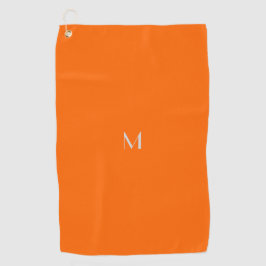 neon sinaasappel - monogram toevoegen golfhanddoek