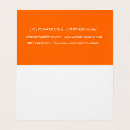 neon sinaasappel - voeg uw logo visitekaartje toe