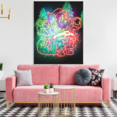 Neon Sinterklaas Canvas Afdruk (Insitu (Woonkamer))