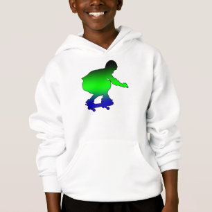 Neon skateboarder jongens hoodie