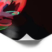 Neon Skelet Omhelzing Kunstfusie Perfect Poster (Hoek)