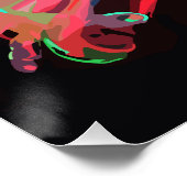 Neon Skelet Omhelzing Kunstfusie Perfect Poster (Hoek)