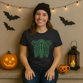 Neon Skeleton Ribcage Halloween T-shirt