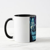 Neon Skeletons Rock hard Halloween Mug (Gauche)