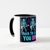 Neon Skeletons Rock hard Halloween Mug (Devant gauche)