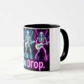 Neon Skeletons Rock hard Halloween Mug (Devant droit)