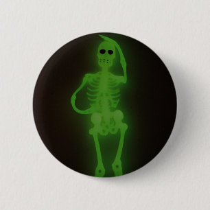 Neon Skelton Ronde Button 5,7 Cm