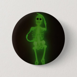 Neon Skelton Ronde Button 5,7 Cm