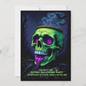 Neon Skull Cauldron spookachtig Gotisch Halloween (Voorkant)