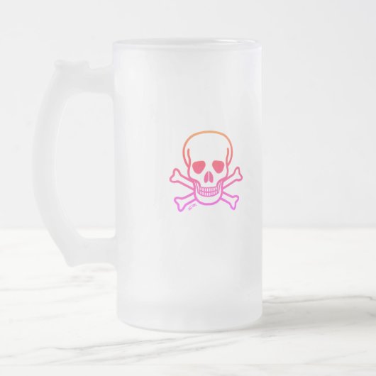 Neon Skull frosted mok (Links)