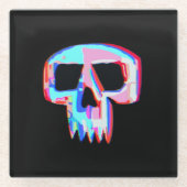 Neon Skull Glazen Onderzetter (Voorkant)