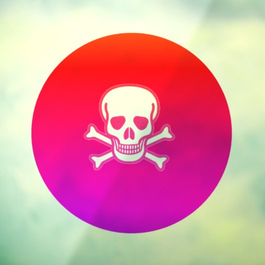 Neon Skull neon rond venster cling front stick Raamsticker (Vel 3)