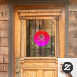 Neon Skull neon rond venster cling front stick Raamsticker