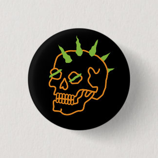 Neon Skull Ronde Button 3,2 Cm