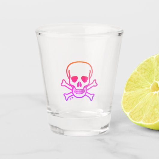 Neon Skull shot glass Glas (Voorkant)