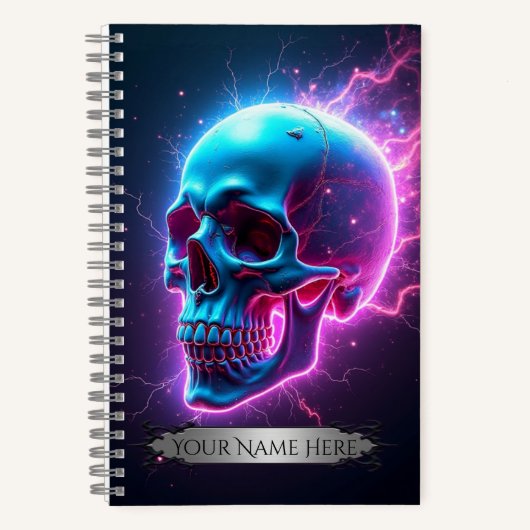 Neon Skull Spiral Notebook Notitieboek (Voorkant)
