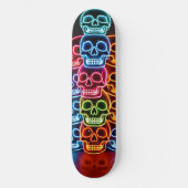 Neon Skull Stack Skateboard (Voorkant)