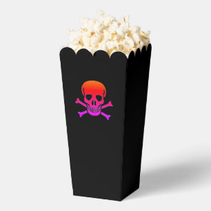 Neon Skull zwarte popcorn dozen Bedankdoosjes