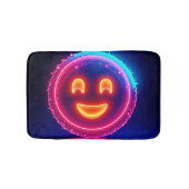 Neon Smile: Bright Happy Glow Design Badmat (Voorkant)