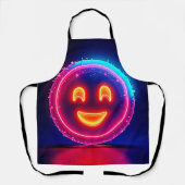 Neon Smile: Bright Happy Glow Design Schort (Voorkant)