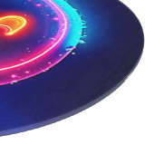 Neon Smile: Bright Happy Glow Design Snijplank (Hoek)