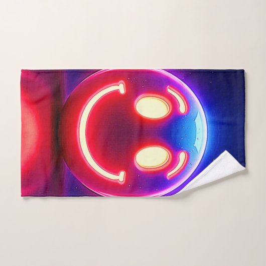 Neon Smile : Joyeux Feu (Serviette à main)