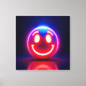Neon Smile voor Happy Glow Canvas Afdruk (Voorkant)