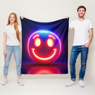 Neon Smile voor Happy Glow Fleece Deken