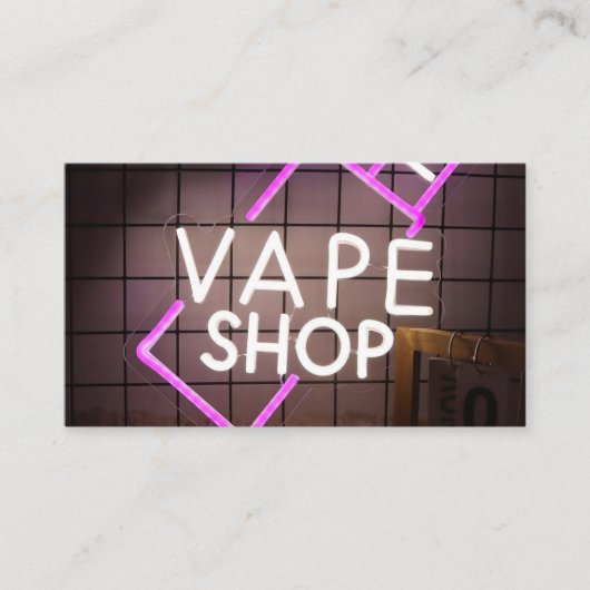 Neon Smoke Shop Carte de visite (Devant)