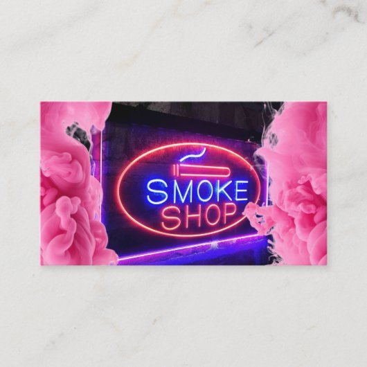 Neon Smoke Shop Visitekaartje (Voorkant)