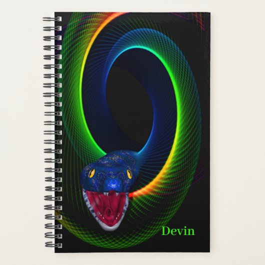 Neon Snake Personalized Planner (Voorkant)