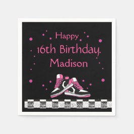 Neon Sneaker Verjaardag, Glitter Servet