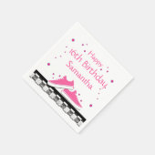 Neon Sneaker Verjaardag, Glitter Servet (Hoek)