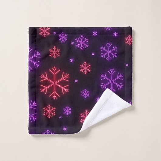 Neon Snowflakes (Gant de toilette)